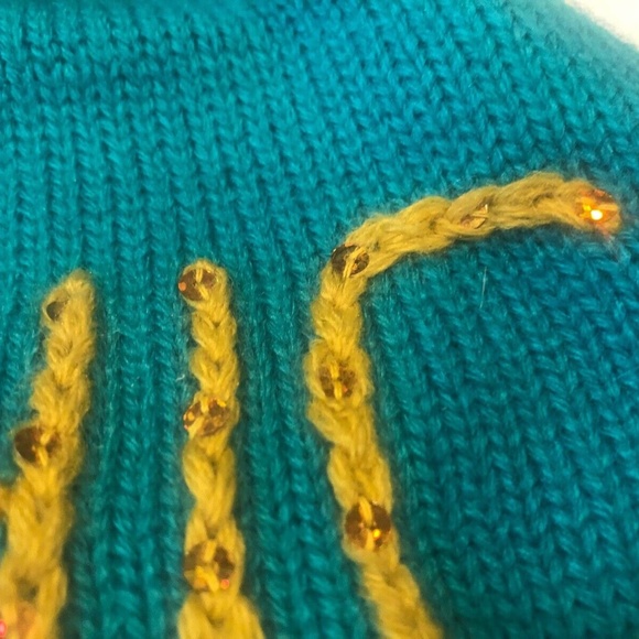 3 For $15Made Of Me Girls Green/Yellow Geek /Chic Sequin Dangling Pom Pom Beanie - Picture 6 of 10